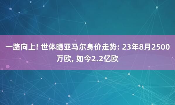 一路向上! 世体晒亚马尔身价走势: 23年8月2500万欧, 如今2.2亿欧