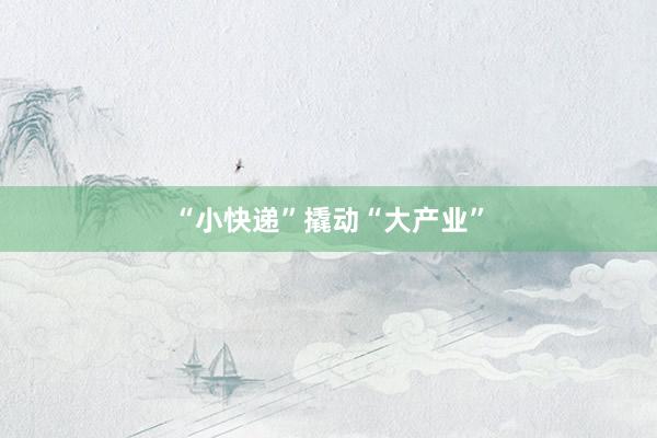 “小快递”撬动“大产业”