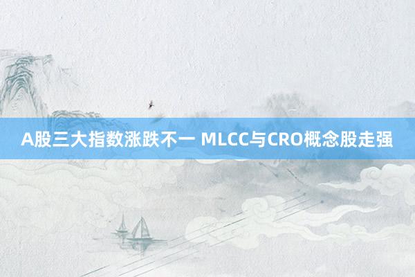A股三大指数涨跌不一 MLCC与CRO概念股走强