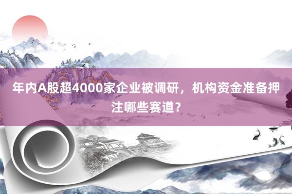 年内A股超4000家企业被调研，机构资金准备押注哪些赛道？