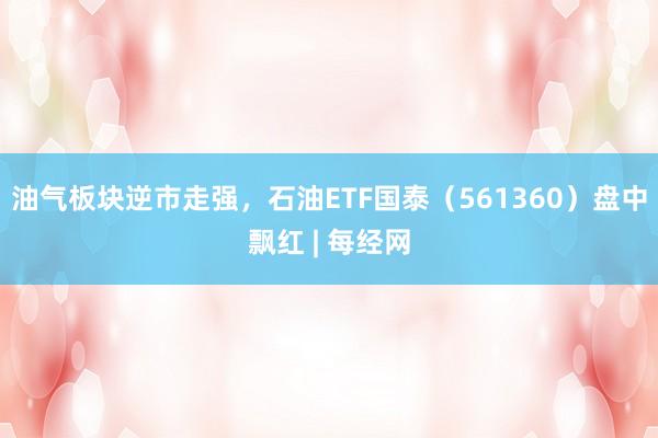 油气板块逆市走强，石油ETF国泰（561360）盘中飘红 | 每经网