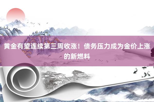 黄金有望连续第三周收涨！债务压力成为金价上涨的新燃料