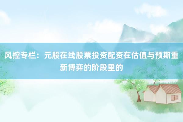 风控专栏：元股在线股票投资配资在估值与预期重新博弈的阶段里的