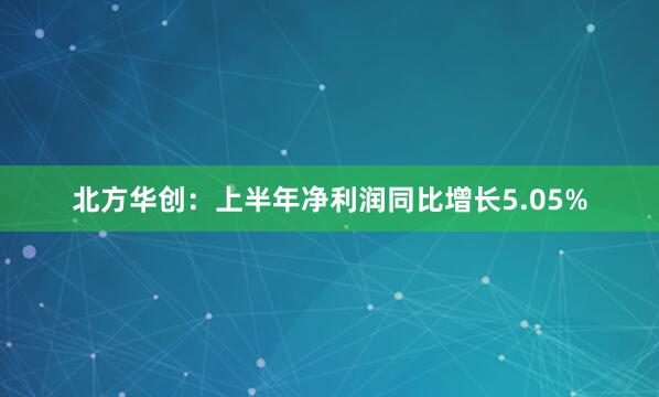 北方华创：上半年净利润同比增长5.05%