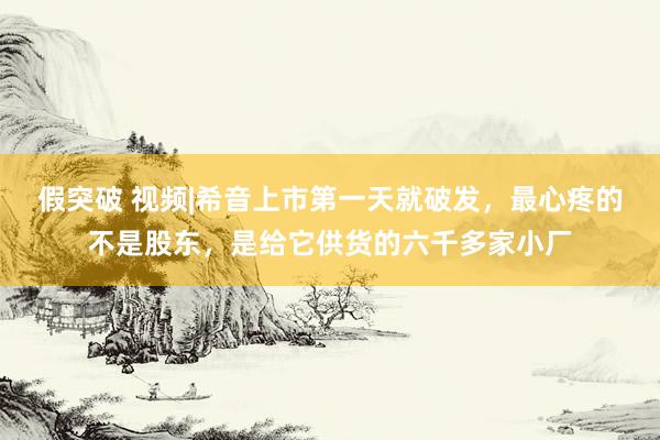 假突破 视频|希音上市第一天就破发，最心疼的不是股东，是给它供货的六千多家小厂