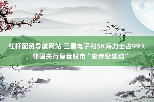 杠杆配资导航网站 三星电子和SK海力士占99%，韩国央行复盘股市“史诗级波动”