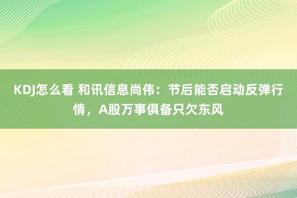 KDJ怎么看 和讯信息尚伟：节后能否启动反弹行情，A股万事俱备只欠东风
