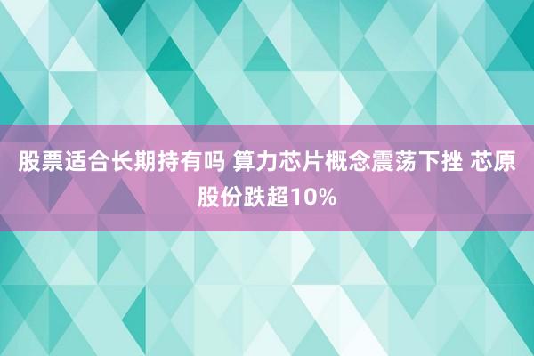 股票适合长期持有吗 算力芯片概念震荡下挫 芯原股份跌超10%
